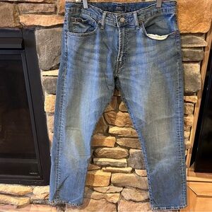 Ralph Lauren Varick straight slim Fit Blue Jeans men’s size 33/32